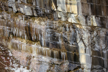 Slate rock ice shot