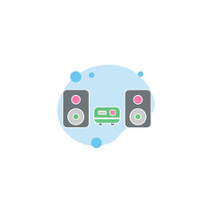 sound system flat vector icon