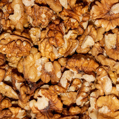Peeled walnuts.Background of walnuts.