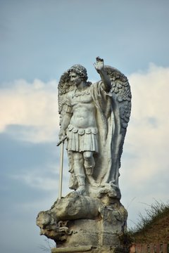 angel statue with sword