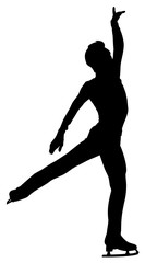 silhouette of a athlete figure skating vector © Oksana