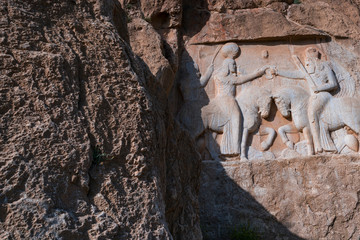 Fototapeta na wymiar Tomb of Darius the Great, Naqsh-e Rostam Necropolis, Fars Province, Iran, Western Asia, Asia, Middle East, Unesco World Heritage Site