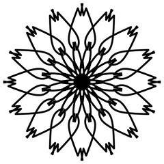 Abstract mandala on white background
