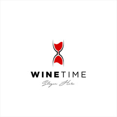 wine glass hourglass concept design background