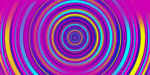 Vivid purples, yellowes and blues circles background
