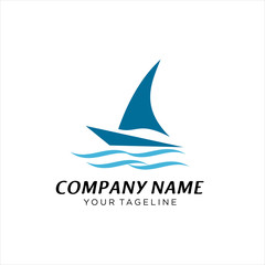 sailing boat vector illustration design, Ship logo vector illustration design. icon, logo design inspiration