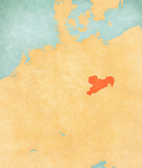 Map of Germany - Saxony
