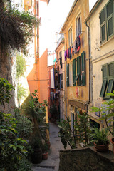 Fototapeta na wymiar The narrow streets of Vernazza, Cinque Terre - Italy