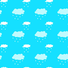 Cute seamless pattern with clouds.Can be used for wallpaper,fabric, web page background, surface textures.