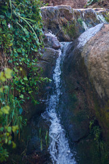 Waterfall on a bright spring morning