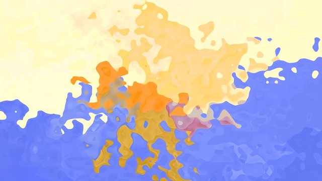 abstract animated twinkling stained background full HD seamless loop video - watercolor splotch liquid effect - color pastel yellow orange purple lavender violet