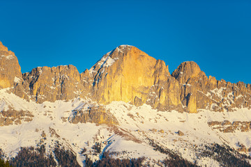 Landscape in the Mountains at the sunset