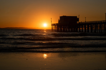 Winter sunset in Newport Beach