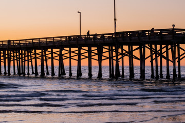 Fototapeta premium Winter sunset in Newport Beach