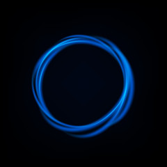 Round blue light twisted, Suitable for product advertising, product design, and other. Vector Illustration
