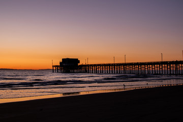 Winter sunset in Newport Beach