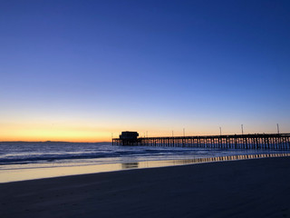 Winter sunset in Newport Beach
