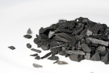 Styrax resin spread after lighting a pleasant fragrance and your own very good for smoking meat and fish, photographed in the studio.