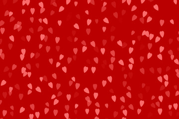 Abstract White Hearts On Red Background.