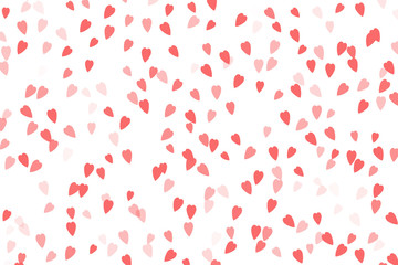 Abstract Red Hearts On White Background