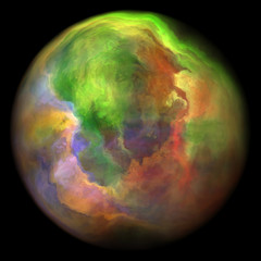 Magical planet ball with distorted