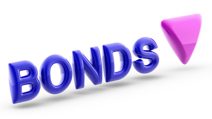 In finance, a bond is an instrument of indebtedness of the bond issuer to the holders. 3D Illustration.