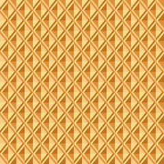 Baked waffle seamless pattern. Wafer repeating background. Stylized flat style texture for baked goods or ice cream design. Vector eps8 illustration.