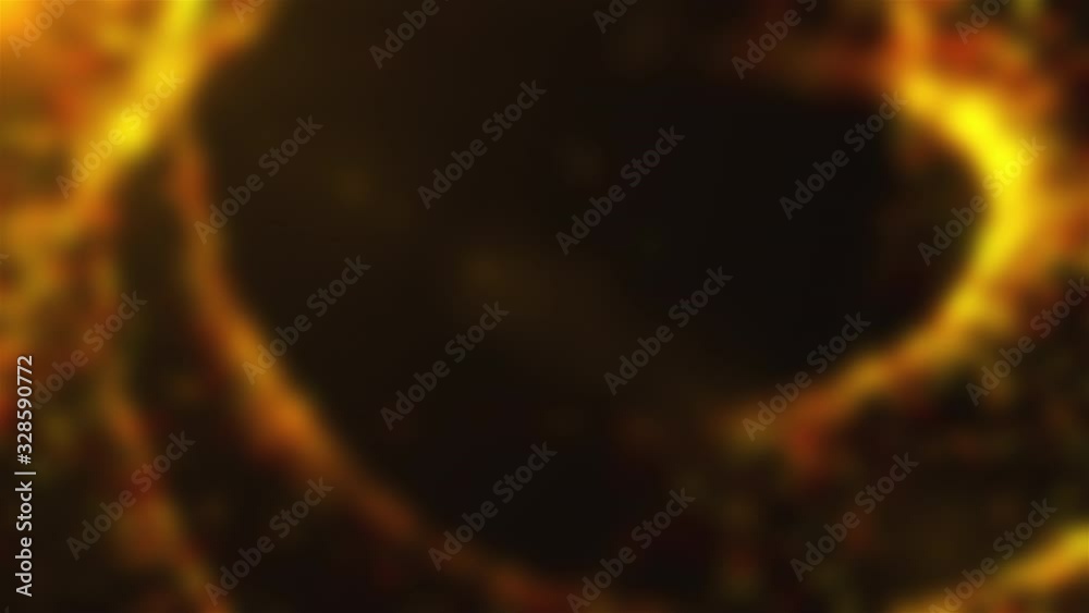 Poster blurred glittering particles floating through space, computer generated. 3d rendering of gaseous mys