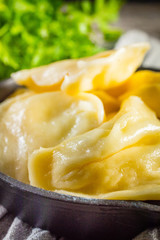 Hand-made dumplings.