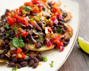 Black Bean Potato Nachos 