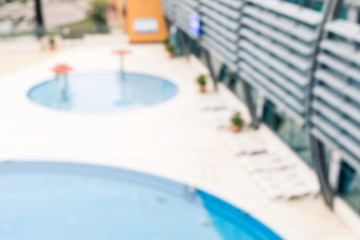 Blurred background hotel pool Abstract background pool