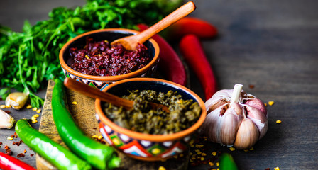 Traditional georgian sauce Adjika