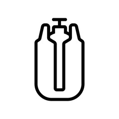 propane gas icon vector. Thin line sign. Isolated contour symbol illustration