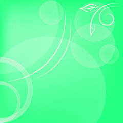 Environmental green background, abstract spherical shapes, space for text.