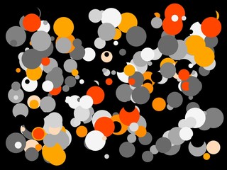 Abstract grey orange circles illustration background