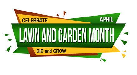 Lawn and garden month banner design