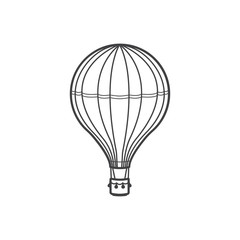 Hot air balloon icon illustration