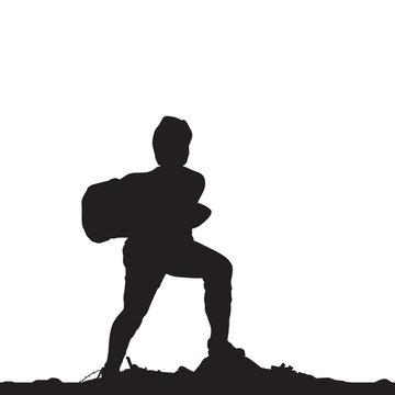 Canakkale Wars hero Koca Seyit, vector illustration