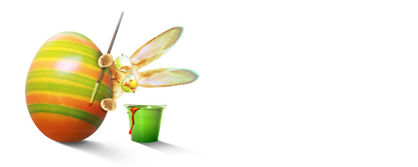 Ostern Kollage mit Osterhase