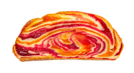 Wonderful cherry cake isolated on a white background