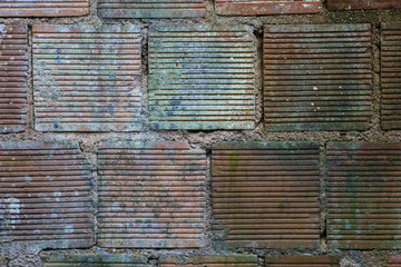 parede velha de tijolos