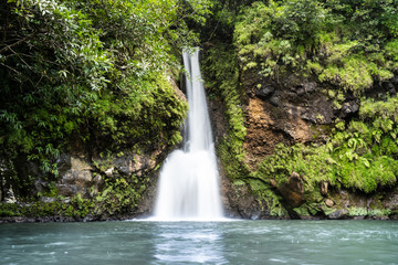 Fototapeta na wymiar Chamouze Waterfall In Chamarel, Mauritius