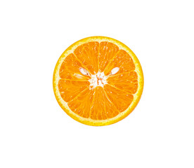 orange slices on white background