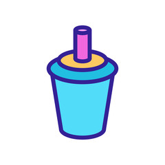 Delicious soda icon vector. Thin line sign. Isolated contour symbol illustration