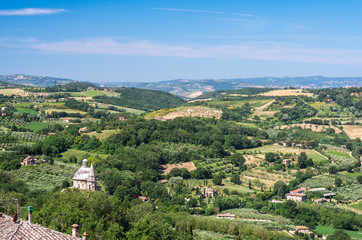 Obraz premium Montepulciano Tuscany, Italy. Landscape