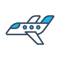 Air plane icon filled outline style