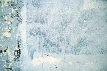 Blue old shabby wall background