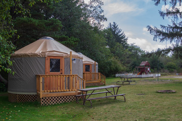 Yurts are used by those who like to go glamping.