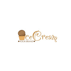 ice cream dessert icon logo brand design graphic object
