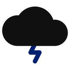 thunderstorm icon with flat style. Suitable for website design, logo, app and ui.